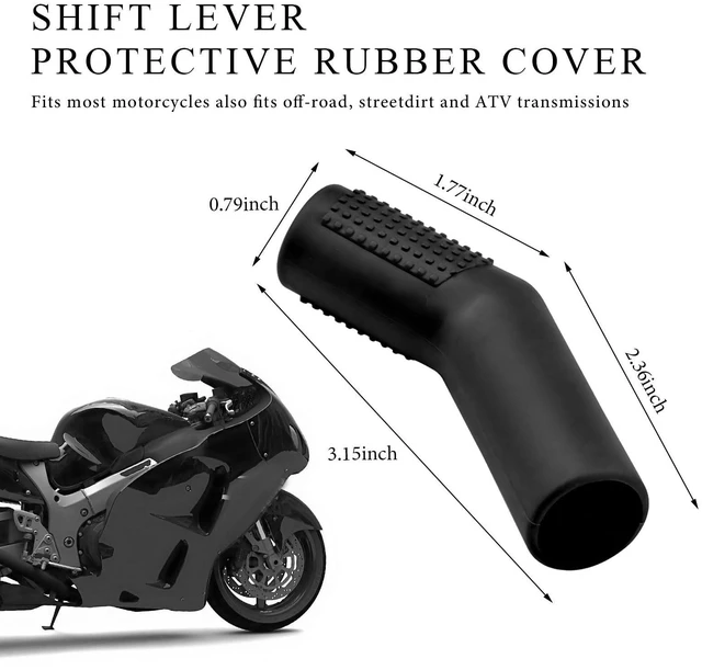 Alt view image 2 of 6 - 2PCS Motorcycle Rubber Gear Shift Lever Shoe Protector, Universal Anti Slip Motorcycle Gear Shift Lever Cover, Heat-Resistant Bicycle shifters Cover Protector Pedal for Street Dirt ATVs (Black)