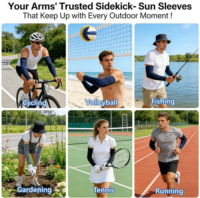 Alt view image 4 of 7 - JUSDIQIR UV Sun Protection Cooling Compression Arm Sleeves for men women (1, Black)