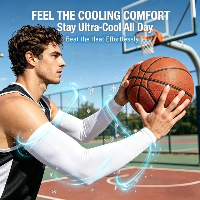Alt view image 7 of 7 - JUSDIQIR UV Sun Protection Cooling Compression Arm Sleeves for men women (1, Black)