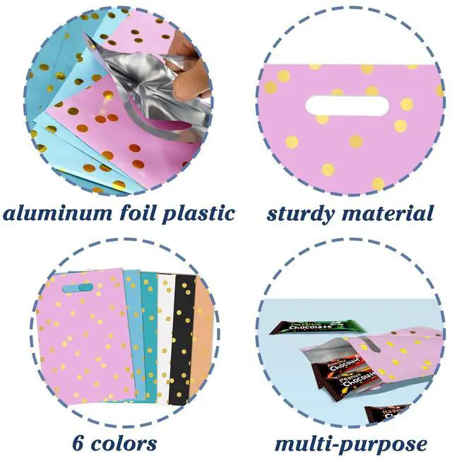 Alt view image 4 of 7 - 30PCS Party Favor Goodie Bags Goody Treat Small Gift Bags for Kids | Plastic Candy Return Gift Bags for Girls Boys Birthday Party, Baby Shower, Christmas