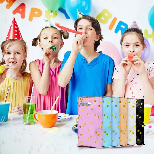Alt view image 6 of 7 - 30PCS Party Favor Goodie Bags Goody Treat Small Gift Bags for Kids | Plastic Candy Return Gift Bags for Girls Boys Birthday Party, Baby Shower, Christmas