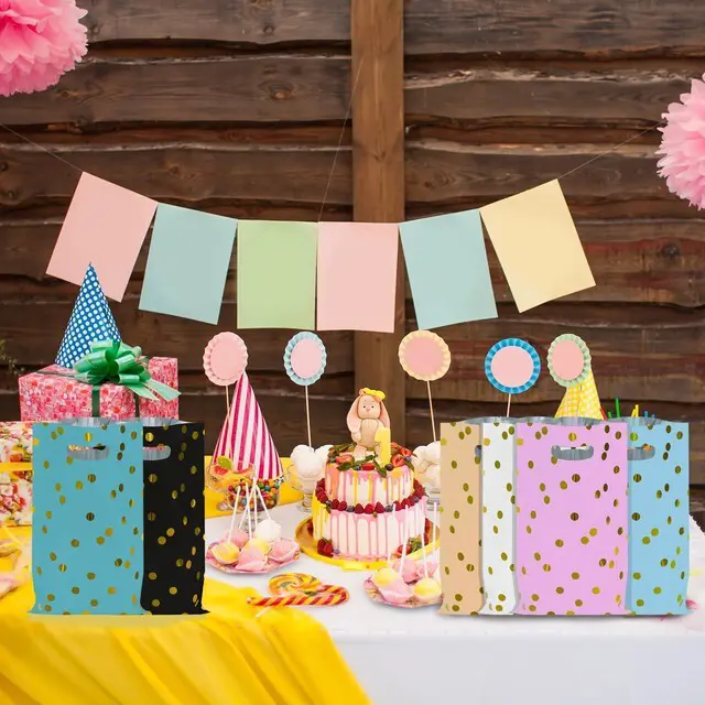 Alt view image 7 of 7 - 30PCS Party Favor Goodie Bags Goody Treat Small Gift Bags for Kids | Plastic Candy Return Gift Bags for Girls Boys Birthday Party, Baby Shower, Christmas
