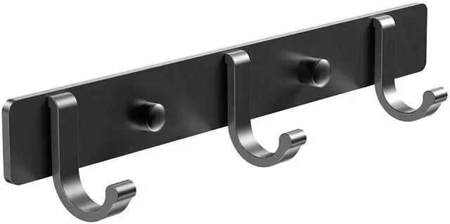 Main image of Wall Mount Coat Rack with 3 Hooks, Wall Organizer for Coats, Hats, Towels, Bags, Ideal for Entryway, Bathroom, or Bedroom