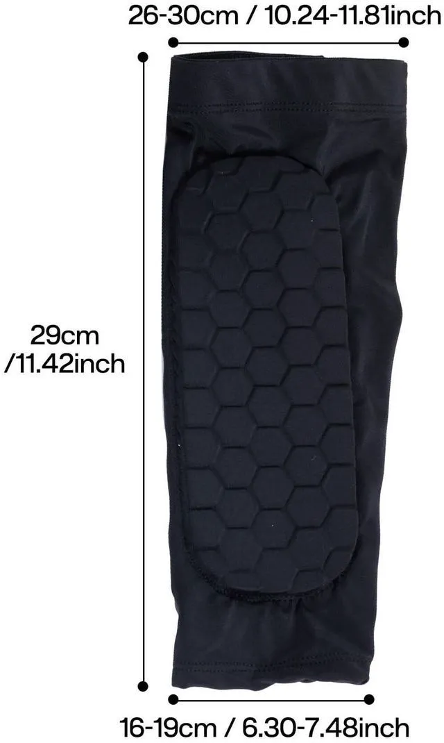 Alt view image 3 of 7 - Shin Defender Shin Guards Youth Adult Ski Shin Guards Calf Compression Sleeve Lightweight Calf Protective Gear for Football Soccer with Honeycomb Pads