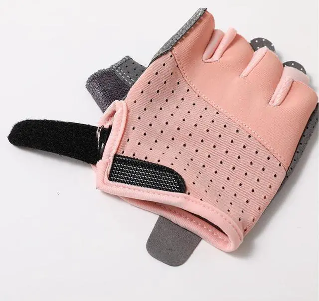 Alt view image 2 of 5 - Breathable-Workout-Fingerless-Gloves for Kids-Girl Mesh-Cycling-Sport-Gloves with Non-Slip Plam 3-12T Children