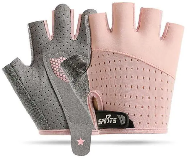 Main image of Breathable-Workout-Fingerless-Gloves for Kids-Girl Mesh-Cycling-Sport-Gloves with Non-Slip Plam 3-12T Children
