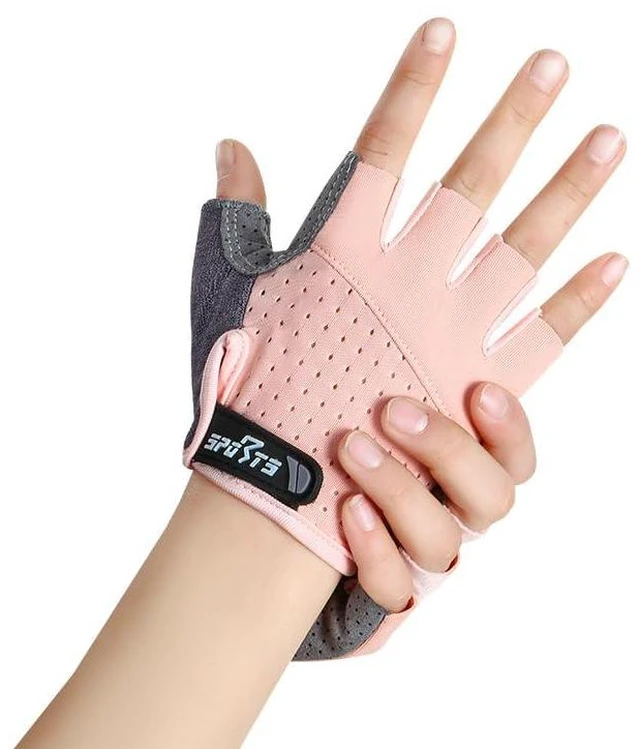 Alt view image 5 of 5 - Breathable-Workout-Fingerless-Gloves for Kids-Girl Mesh-Cycling-Sport-Gloves with Non-Slip Plam 3-12T Children