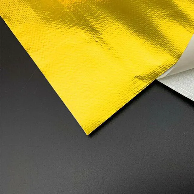 Alt view image 7 of 7 - Adhesive Aluminized Heat Shield Barrier - Gold, 12" x 24" - 2000°F Reflective Heat Insulator & Multi-Purpose Protection for Firewall, Hoods, Hoses & Doors