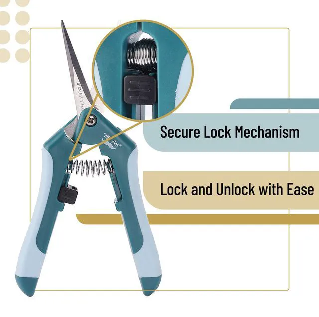Alt view image 6 of 7 - Gardening Scissors, 6.5 Inch | Pruning Shears for Gardening with Straight Stainless Steel Blade, Garden Shears, Garden Clippers Handheld, Plant Shears