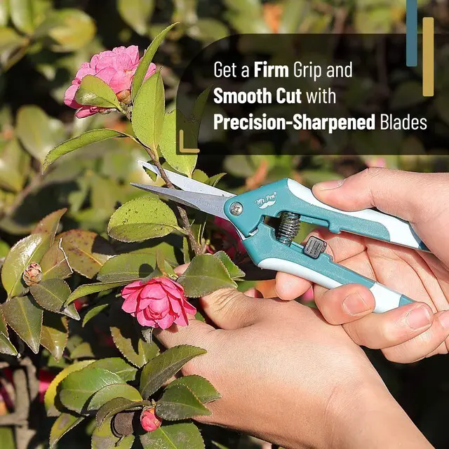 Alt view image 7 of 7 - Gardening Scissors, 6.5 Inch | Pruning Shears for Gardening with Straight Stainless Steel Blade, Garden Shears, Garden Clippers Handheld, Plant Shears