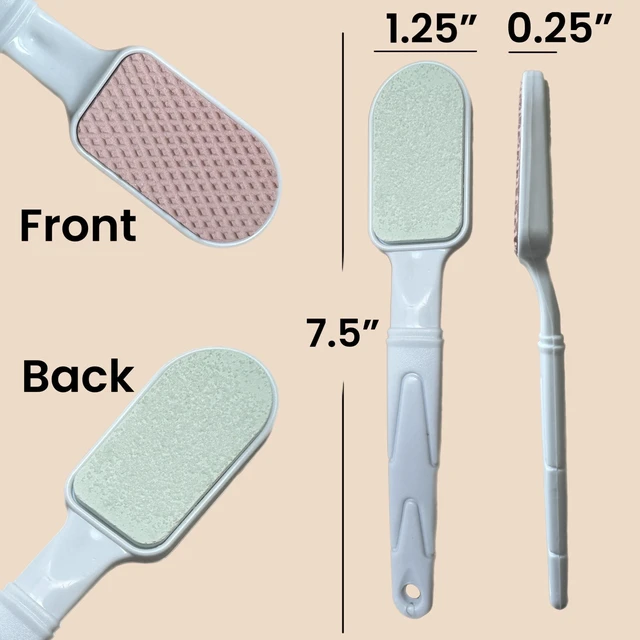 Alt view image 2 of 7 - Double-Sided Pumice Stone & Foot File Rasp Heels Scraper Scrubber Cracked Feet Instant Exfoliator Buffer Dead Hard Skin Callus Remover Elbows Hand Feet Pedicure Tool Corn Softener Sole Smoother