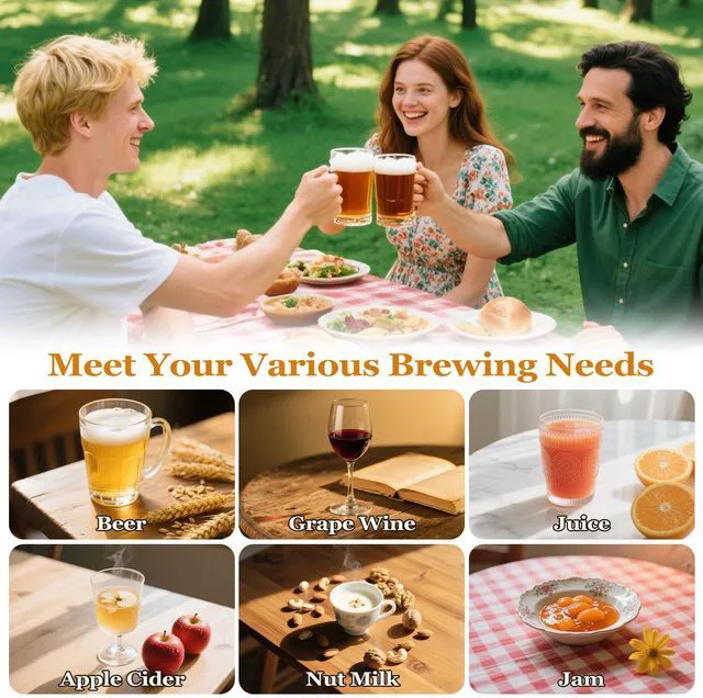 Alt view image 6 of 7 - MAQIHAN 2Pack Reusable Brew Bag - Extra Large Strainer Bag for Home Brewing | 26x22", 16x18" Fine Mesh Straining Bags for Beer Grape Wine Press Fruit Cider Juice Grain Milk Making, Adjustable Drawstri