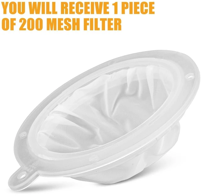 Alt view image 7 of 7 - CARGEN 1 Piece 200 Mesh Strainer 75 Micron Filter for 5 Inch Funnel | Funnel Fine Filter for Cooking Oil Milk Juice Wine Cheese Whey Grease Coffee