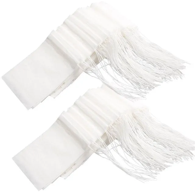 Alt view image 2 of 7 - 100pcs Tea Filter Bags for Loose Tea, Mini Empty Tea Bags, Natural Wood Pulp Paper Material, Disposable Unbleached Tea Filter Bags with Drawstring for Loose Tea (White,1.97 x2.76 inch)