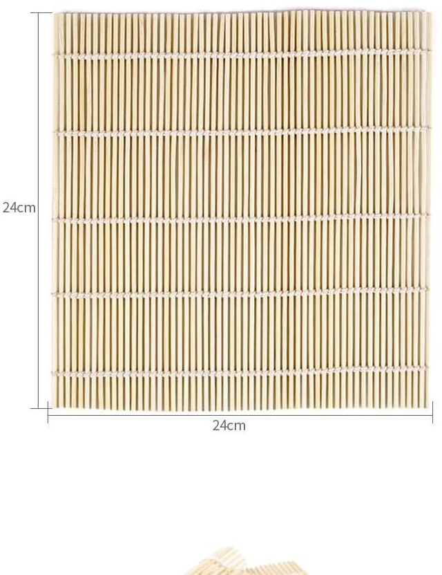 Alt view image 2 of 5 - BZG 2 Pack Bamboo Sushi Rolling Mat, Sushi roll maker,Sushi making kit, Bamboo Sushi Rolling Mat,Sushi maker(9.5" x 9.6")