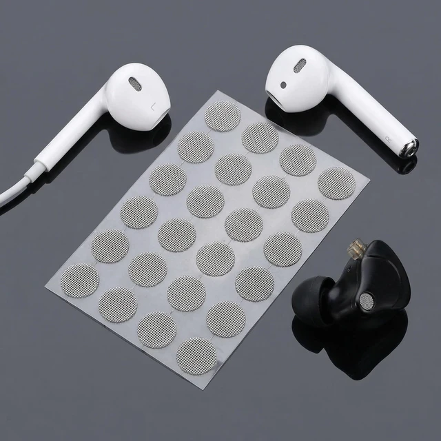 Alt view image 5 of 6 - 20PCS Earbud Mesh Filters with Tweezers, 0.16in (4mm) Stainless Steel Dustproof Screens, Replacement Earphone Grill Covers for in-Ear Earbuds, Fits Most IEM Earphones