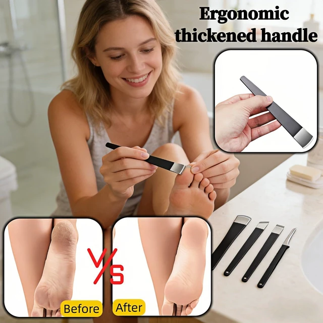 Alt view image 6 of 7 - 6-Piece Ingrown Toenail Tool Kit, Stainless Steel Foot Callus Remover & Pedicure Tools Set with Storage Case, Heavy Duty Durable Foot Rasp for Dead Skin Corn, Home Use
