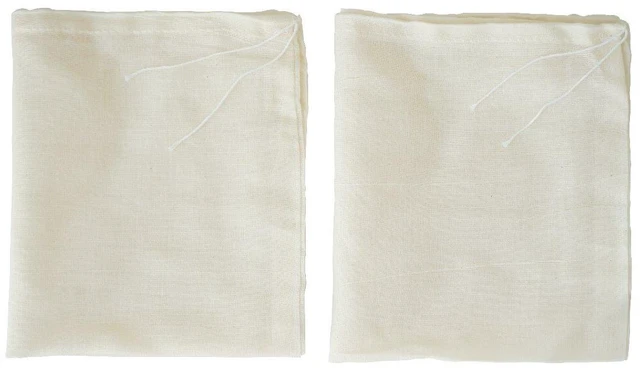 Main image of Cheesecloth Bags for Straining,Reusable Cold Brew Coffee Cheese Cloths Strainer,Large Nut Milk Tea Juice Bag,100% Natural Cotton Fine Mesh Filter Bags(Small,2 Pack)