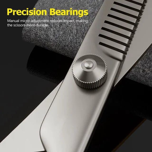 Alt view image 5 of 7 - 6 Inch Hair Thinning Scissors Cutting Teeth Shears Professional Barber Hairdressing Texturizing Salon Razor Edge Scissor Stainless Steel - Black