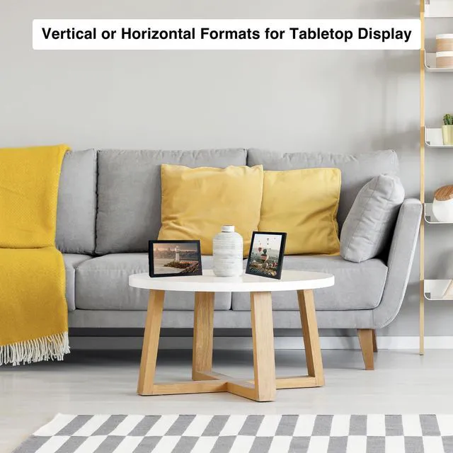 Alt view image 7 of 7 - 4x6 Picture Frame Black for Wall Hanging or Tabletop, Wall Mounting Horizontally or Vertically, 4 x 6 Wall Gallery Poster Photo Frame with Shatter Resistant Plexiglass, Black