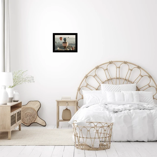 Alt view image 3 of 7 - 4x6 Picture Frame Black for Wall Hanging or Tabletop, Wall Mounting Horizontally or Vertically, 4 x 6 Wall Gallery Poster Photo Frame with Shatter Resistant Plexiglass, Black