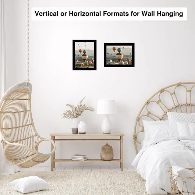 Alt view image 6 of 7 - 4x6 Picture Frame Black for Wall Hanging or Tabletop, Wall Mounting Horizontally or Vertically, 4 x 6 Wall Gallery Poster Photo Frame with Shatter Resistant Plexiglass, Black