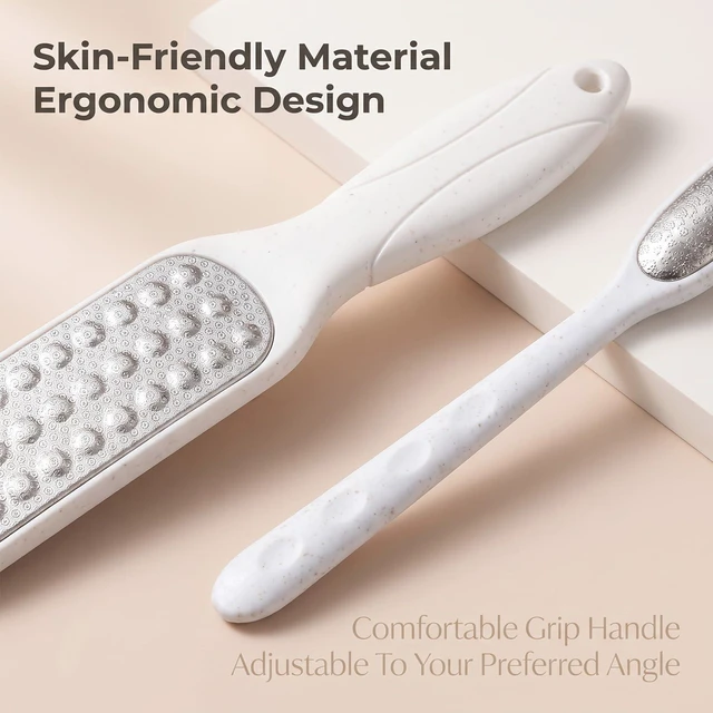 Alt view image 5 of 7 - 2 PCS Foot File for Dead Skin Dual-Sided Pedicure Foot File Feet Exfoliator | Toe Callus Remover Set, Sandpaper Pedicure Tool with Ergonomic Plastic Handle, Wet or Dry Use, Smooths Hands, Feet, Toes