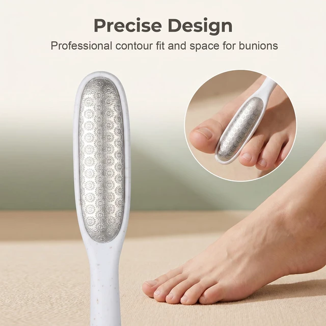 Alt view image 6 of 7 - 2 PCS Foot File for Dead Skin Dual-Sided Pedicure Foot File Feet Exfoliator | Toe Callus Remover Set, Sandpaper Pedicure Tool with Ergonomic Plastic Handle, Wet or Dry Use, Smooths Hands, Feet, Toes
