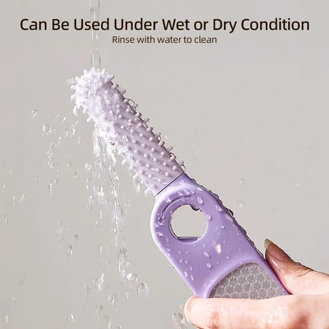 Alt view image 5 of 7 - Foot File Callus Remover, 2 in 1 Feet Pedicure Tool with Brush | Wet and Dry Use, Ergonomic, Travel Size, Gentle and Effective, Brush Included, Foot Scrubber
