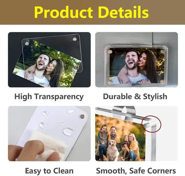 Alt view image 4 of 7 - 2Pcs Car Picture Holder,Visor Photo Clip,Car Sun Visor Photo Holder | Universal Magnetic Personalized Photo Holder Car Visor Clip Picture Frame Show Personal or Family Photos,2.36*3.54in