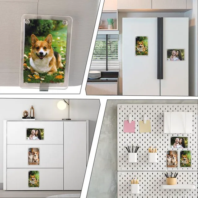 Alt view image 7 of 7 - 2Pcs Car Picture Holder,Visor Photo Clip,Car Sun Visor Photo Holder | Universal Magnetic Personalized Photo Holder Car Visor Clip Picture Frame Show Personal or Family Photos,2.36*3.54in