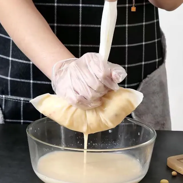 Alt view image 6 of 7 - Cheese Cloths for Straining Cheese Cloth Bag Cheesecloth Fine Mesh Reusable Nut Milk Bags All Purpose Food Strainer for Filter Almond Cold Brew Yogurt Juice Tofu and More 9.4"x14.1" 4Pcs