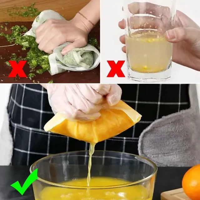 Alt view image 7 of 7 - Cheese Cloths for Straining Cheese Cloth Bag Cheesecloth Fine Mesh Reusable Nut Milk Bags All Purpose Food Strainer for Filter Almond Cold Brew Yogurt Juice Tofu and More 9.4"x14.1" 4Pcs