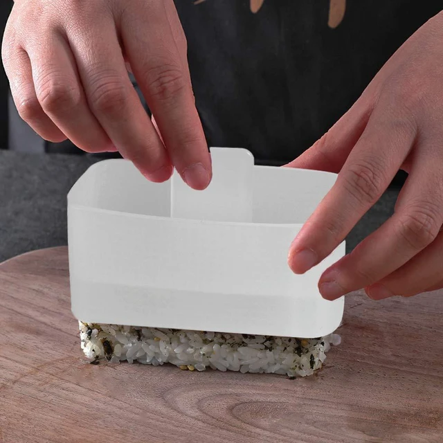 Alt view image 4 of 6 - AYCCNH 1 Pack Non Stick Musubi Maker Press with Small Rice Paddle, Sushi Making Kit Onigiri Mold Luncheon Meat Press Hawaiian Musubi Maker Mold (White)