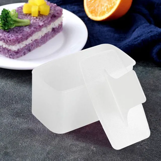 Alt view image 3 of 6 - AYCCNH 1 Pack Non Stick Musubi Maker Press with Small Rice Paddle, Sushi Making Kit Onigiri Mold Luncheon Meat Press Hawaiian Musubi Maker Mold (White)