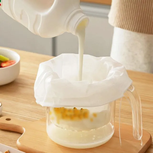 Alt view image 3 of 7 - Cheese Cloths for Straining Cheese Cloth Bag Cheesecloth Fine Mesh Reusable Nut Milk Bags All Purpose Food Strainer for Filter Almond Cold Brew Yogurt Juice Tofu and More 9.4"x14.1" 4Pcs