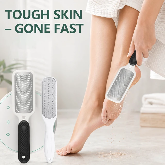 Alt view image 6 of 6 - 2 Pack Foot Files, Callus Remover, Professional Scrubber Pedicure Tools | Stainless Steel Foot File and Dual Sided Feet Rasp, Premium for Feet Care