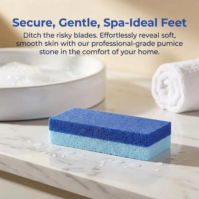 Alt view image 6 of 7 - 6 Pack Foot Pumice Stone, Double Sided Callus Remover for Feet | Exfoliating Scrubber Tool for Dead Skin Removal, Cracked Heels and Rough Dry Feet, Pedicure Essentials Set