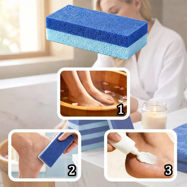Alt view image 7 of 7 - 6 Pack Foot Pumice Stone, Double Sided Callus Remover for Feet | Exfoliating Scrubber Tool for Dead Skin Removal, Cracked Heels and Rough Dry Feet, Pedicure Essentials Set