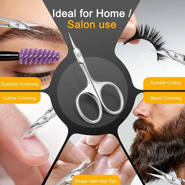 Alt view image 6 of 6 - Curved Cuticle Scissors, Extra Fine Tip, Manicure Pedicure | Fine curved tip for manicure, pedicure and eyebrow trimming. For women and men. Compact grooming tool for precise nail care.