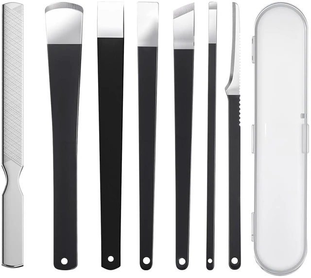 Main image of 7 Pcs Professional Pedicure Tools for Feet, Stainless Steel Ingrown Toenail Removal Blade Kit with File, Toe Nail Knife Set for Men Women,Corn and Rasp Callus Remover Foot Scraper for Dead Skin