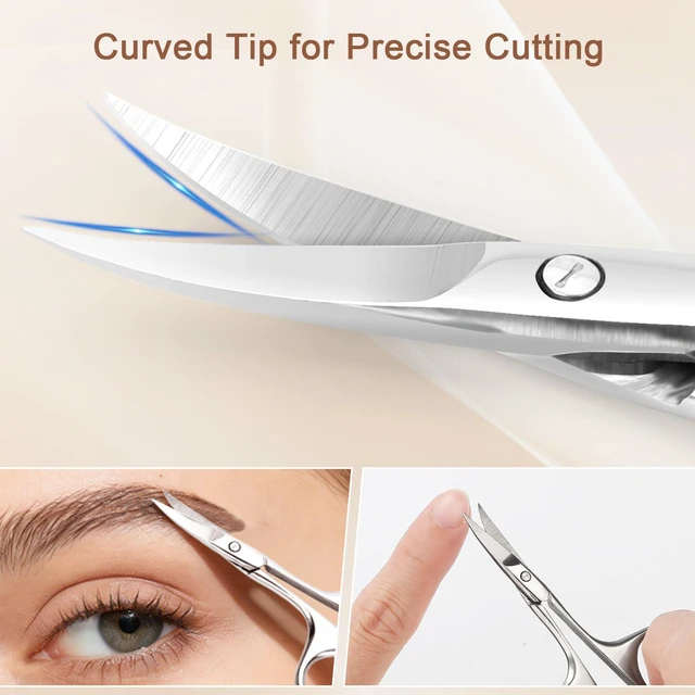 Alt view image 2 of 6 - Eyebrow Scissors, Mini Grooming, Nose and Facial Hair, Men Women | For trimming mustache, beard, and facial hair. Compact mini scissors for precise grooming.