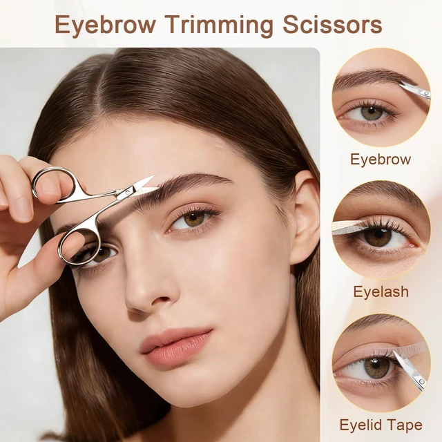 Alt view image 3 of 6 - Eyebrow Scissors, Mini Grooming, Nose and Facial Hair, Men Women | For trimming mustache, beard, and facial hair. Compact mini scissors for precise grooming.