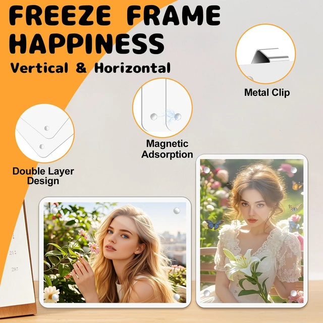 Alt view image 3 of 7 - 2Pcs Car Picture Holder Visor Magnetic Sunshade Photo Frame | Acrylic Visor Clip for Personalized Car Picture Frame Adding Family or Personal Photos Gifts