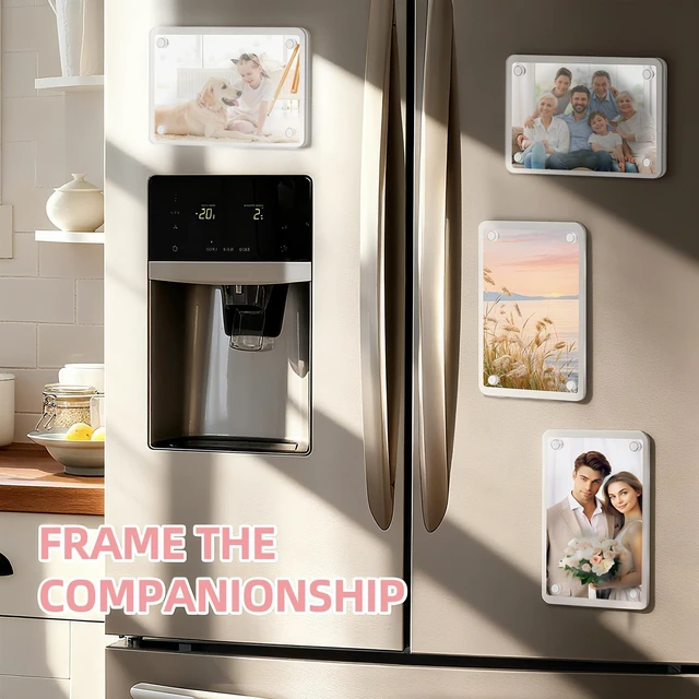 Alt view image 6 of 7 - 2Pcs Car Picture Holder, Acrylic Personalized Car Picture Holder, Sun Visor Magnetic Photo Frame for Car, Suitable for Placing Family or Personal Photos