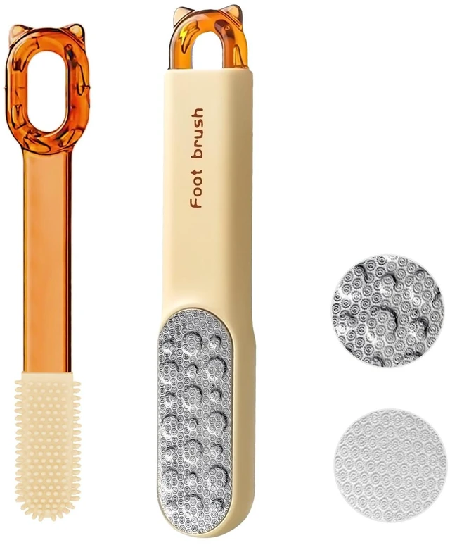 Main image of Double-Sided Stainless Steel Foot File, Pedicure Callus & Dead Skin Remover | Works Wet & Dry. Ergonomic, Exfoliates Rough Heels & Repairs Dry Cracked Feet. Compact for Home Daily Care and Travel Use