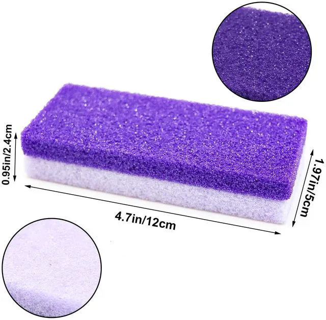 Alt view image 2 of 7 - Foot Pumice Stone 2 Pack Pedicure Stone for Feet (Purple) | for Feet Callus Remover and Scrubber Double Sided Pedicure Foot Pumice Stone for Feet and Heels Callus and Dead Skins