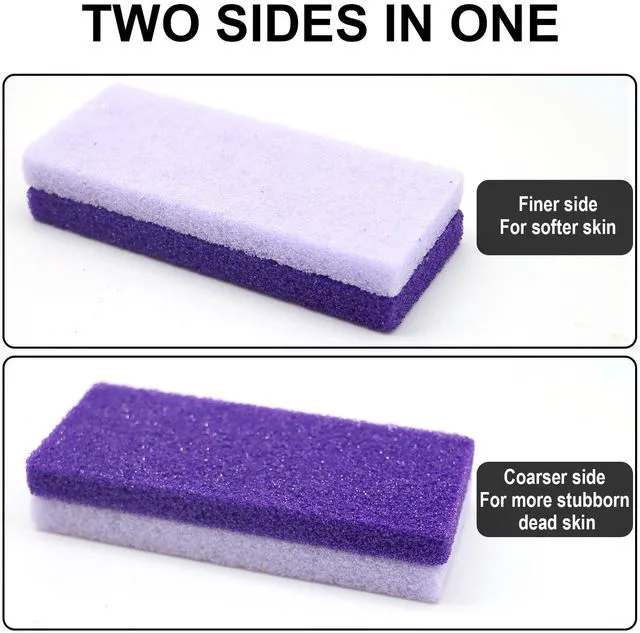 Alt view image 3 of 7 - Foot Pumice Stone 2 Pack Pedicure Stone for Feet (Purple) | for Feet Callus Remover and Scrubber Double Sided Pedicure Foot Pumice Stone for Feet and Heels Callus and Dead Skins