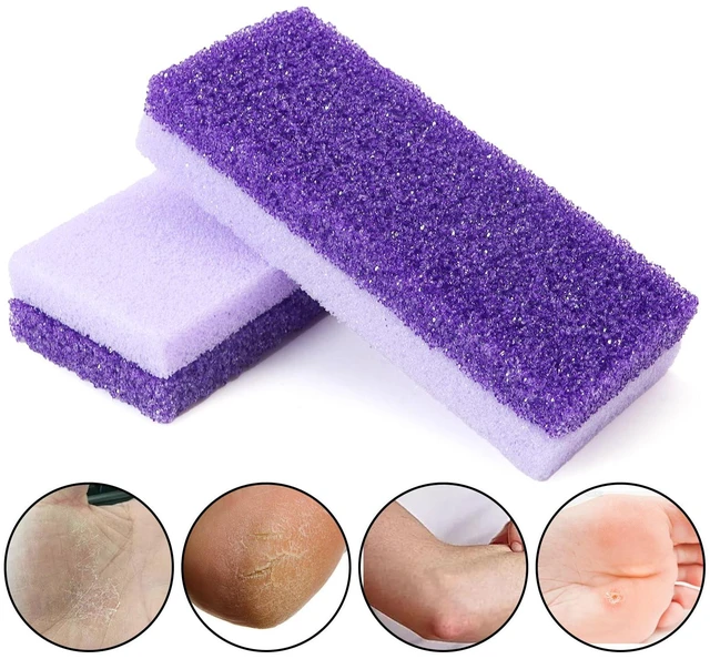 Alt view image 7 of 7 - Foot Pumice Stone 2 Pack Pedicure Stone for Feet (Purple) | for Feet Callus Remover and Scrubber Double Sided Pedicure Foot Pumice Stone for Feet and Heels Callus and Dead Skins