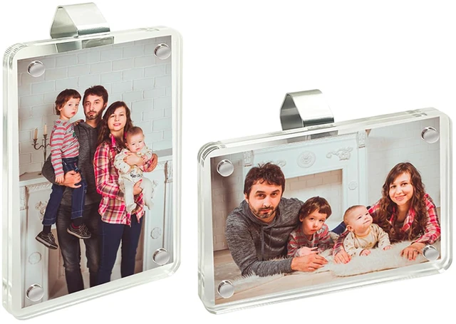 Main image of 2Pcs Car Picture Holder, Suitable for car Visor, Universal for Any Vehicle Model, Show Personal or Family Photos, Great Gift for Drivers, Car Accessories, Polaroid Photo Frame, 3.5"X2.4"